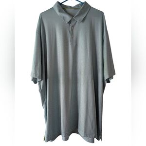 Maelreg Performance Men's Green Patterned Polo Shirt 4XL